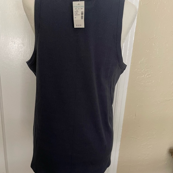 Navy Ribbed Tank - Picture 2 of 4